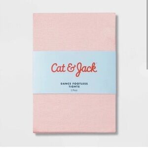 NWT Cat & Jack Footless Dance Tights, Pink, Size 4-6